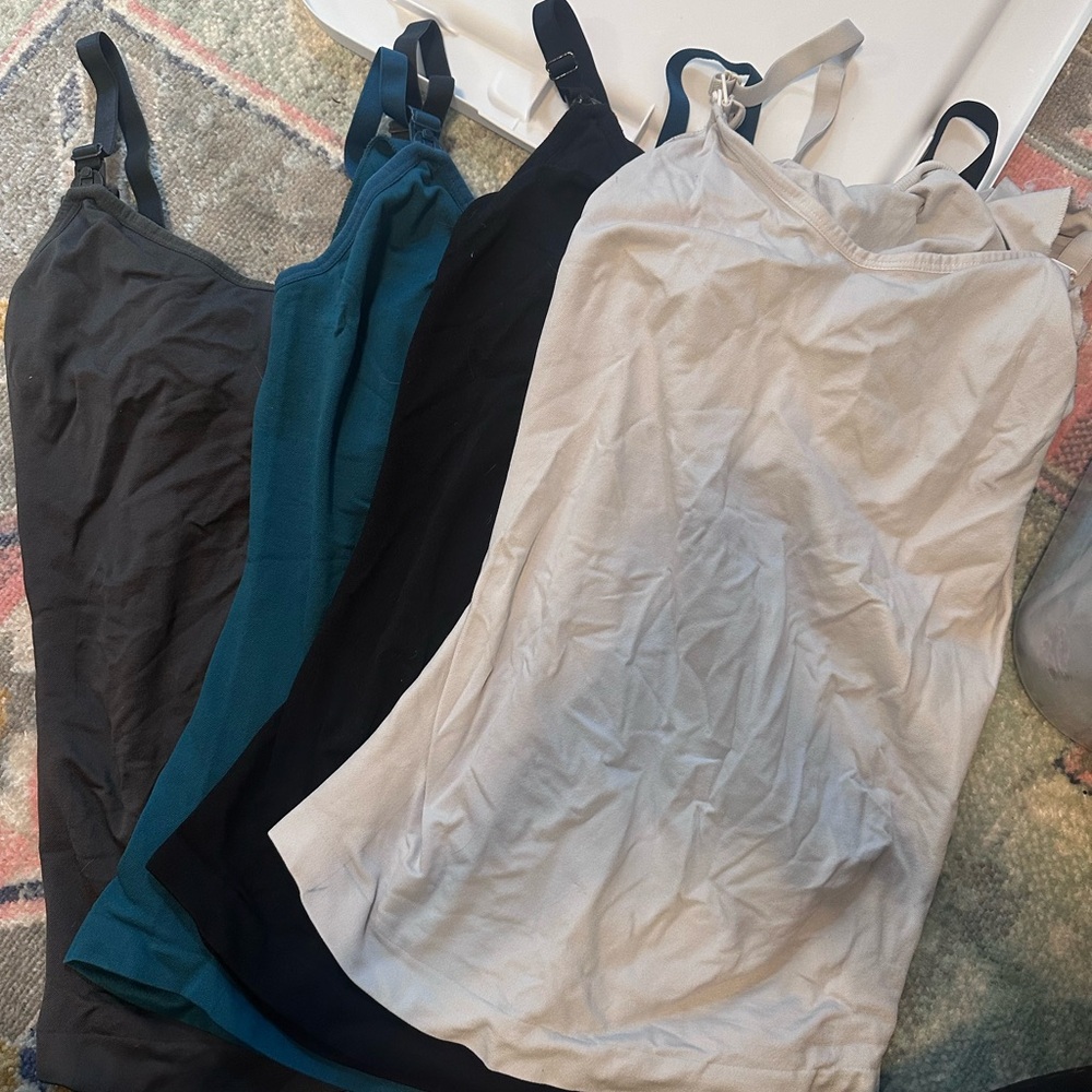 Set of 4 nursing/maternity tanks